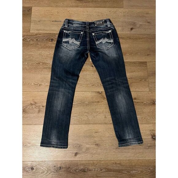 Miss Me Womens Blue Denim Straight Jeans Size 27 JE1086TN - Picture 2 of 3